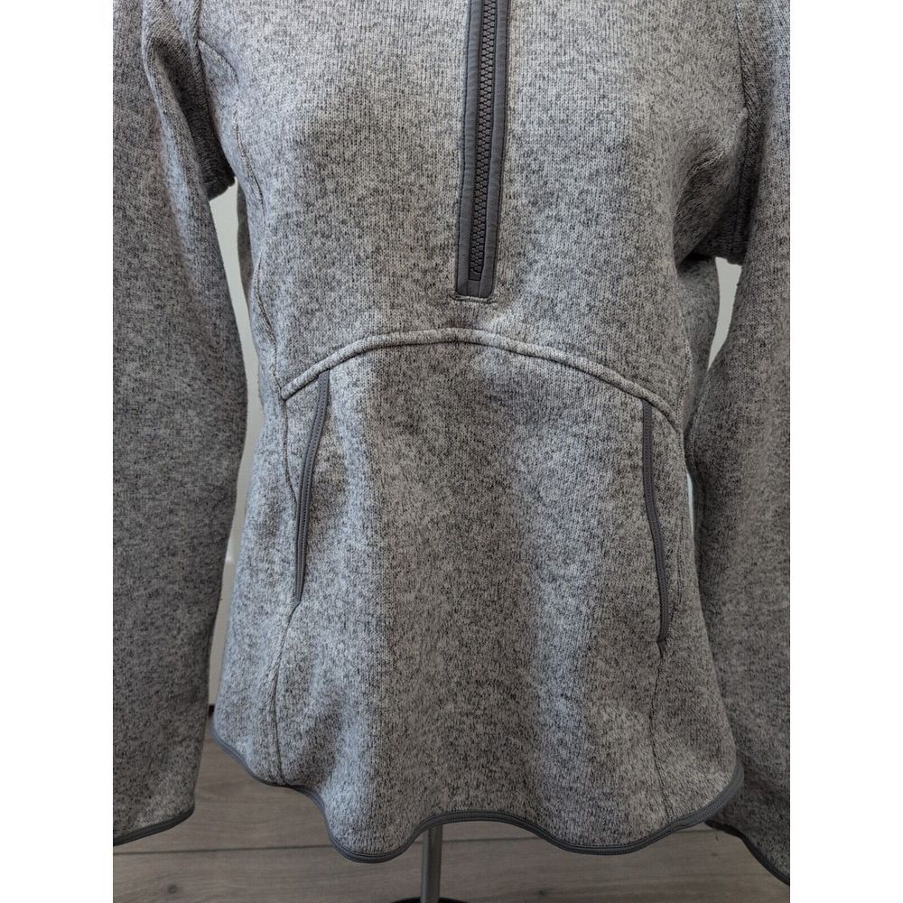 Lululemon Fleece and Thank‎ You Half Zip Pullover Hoodie Heathered Grey Size 6 - Picture 3 of 7